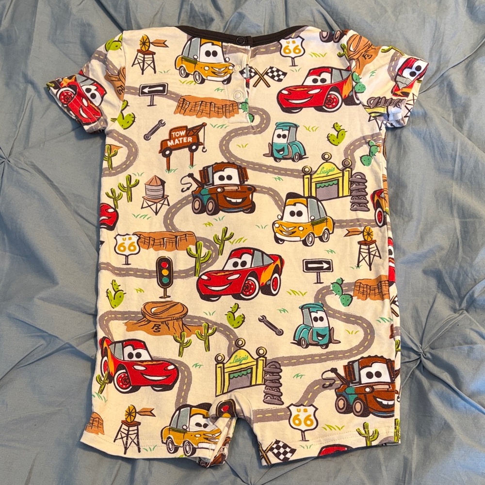 Little Sleepies Pixar Cars Radiator Springs Romper 6-12M - Picture 6 of 8